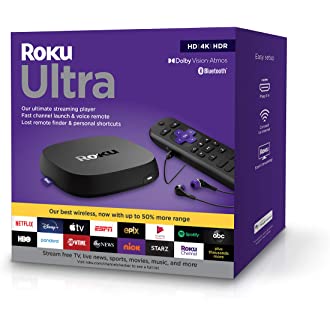 Roku Ultra 2020 | Streaming Device HD/4K/HDR/Dolby Vision with Dolby Atmos, Bluetooth Streaming, and Roku Voice Remote…